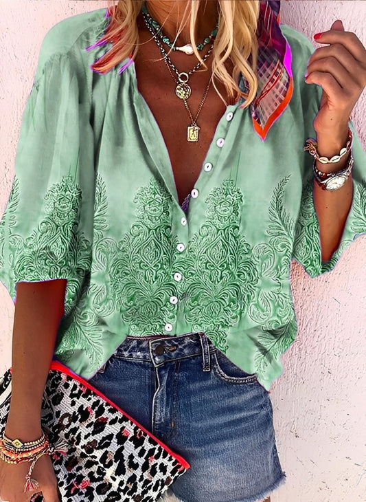 Kristina - Kolorowa, luźna bluzka dla kobiet