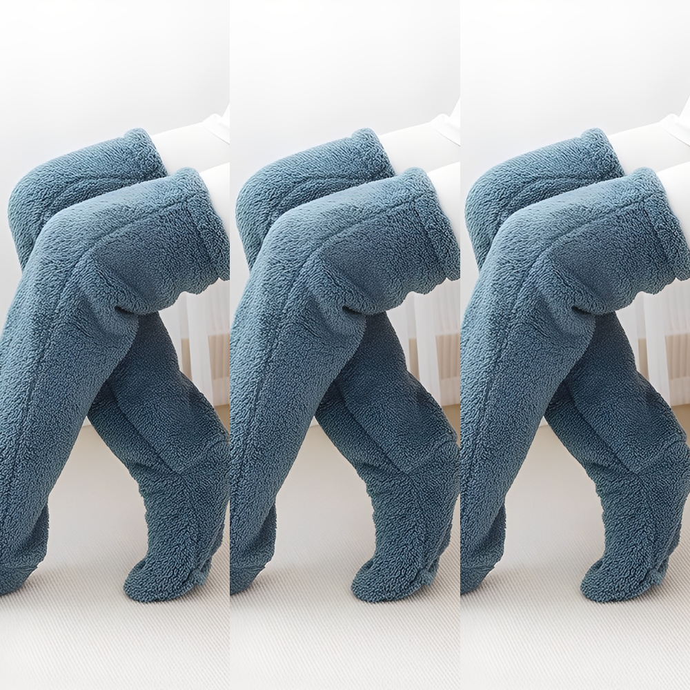 Camellia - Ciepłe, zimowe skarpety za kolano dla kobiet