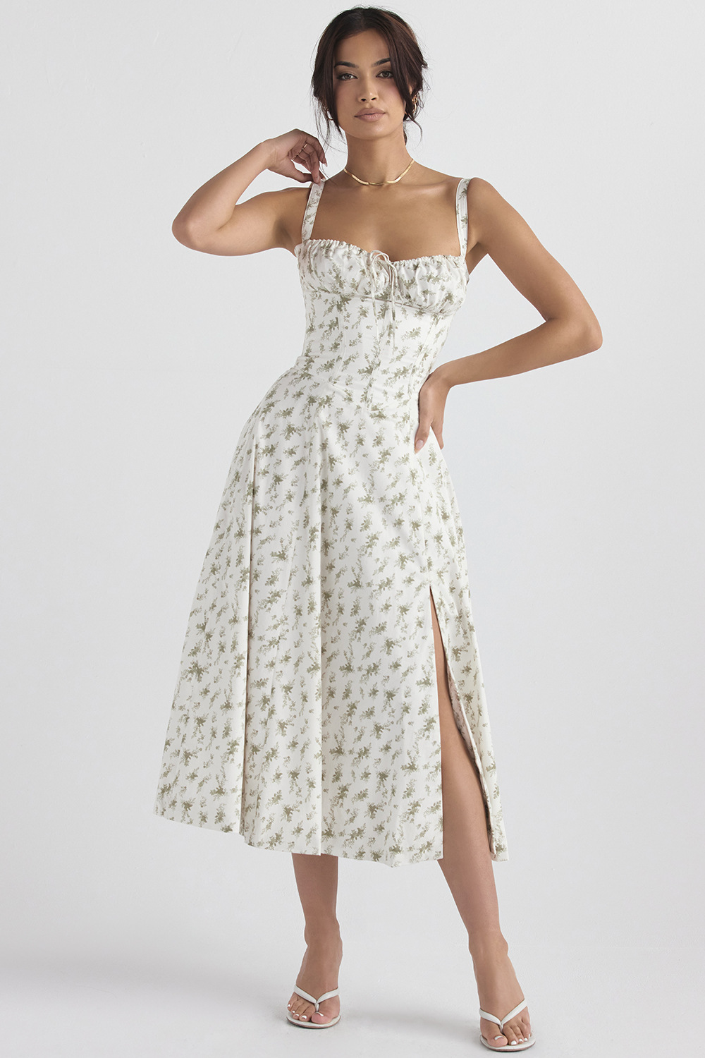 Jacqueline - Elegancka midi-koronkowa sukienka dla kobiet