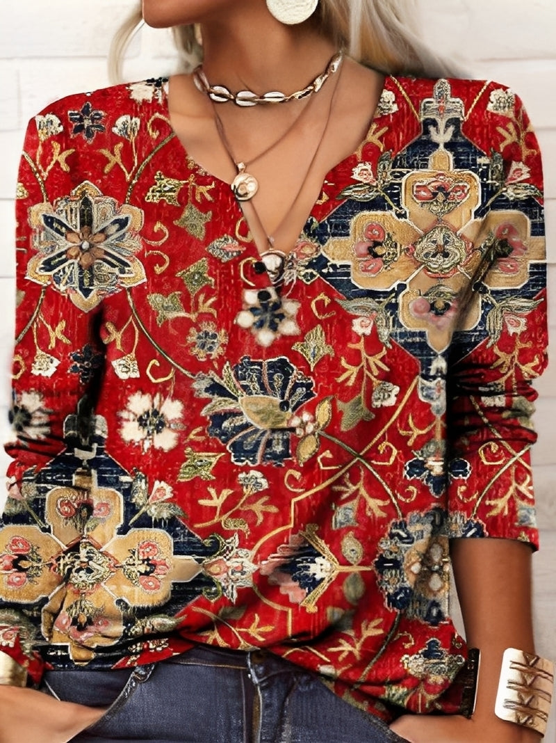 Jennelle - Stylowa bluzka z guzikami dla kobiet