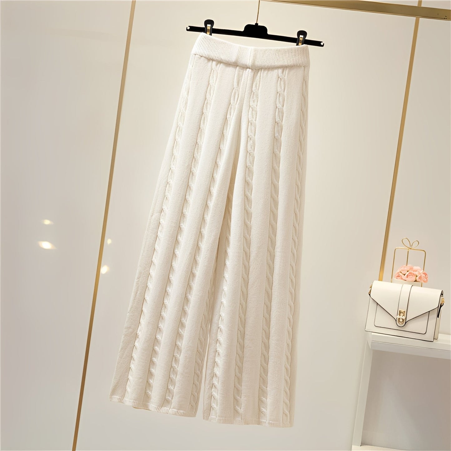 Lucie - Modny zestaw dzianinowy 3-częściowy dla kobiet