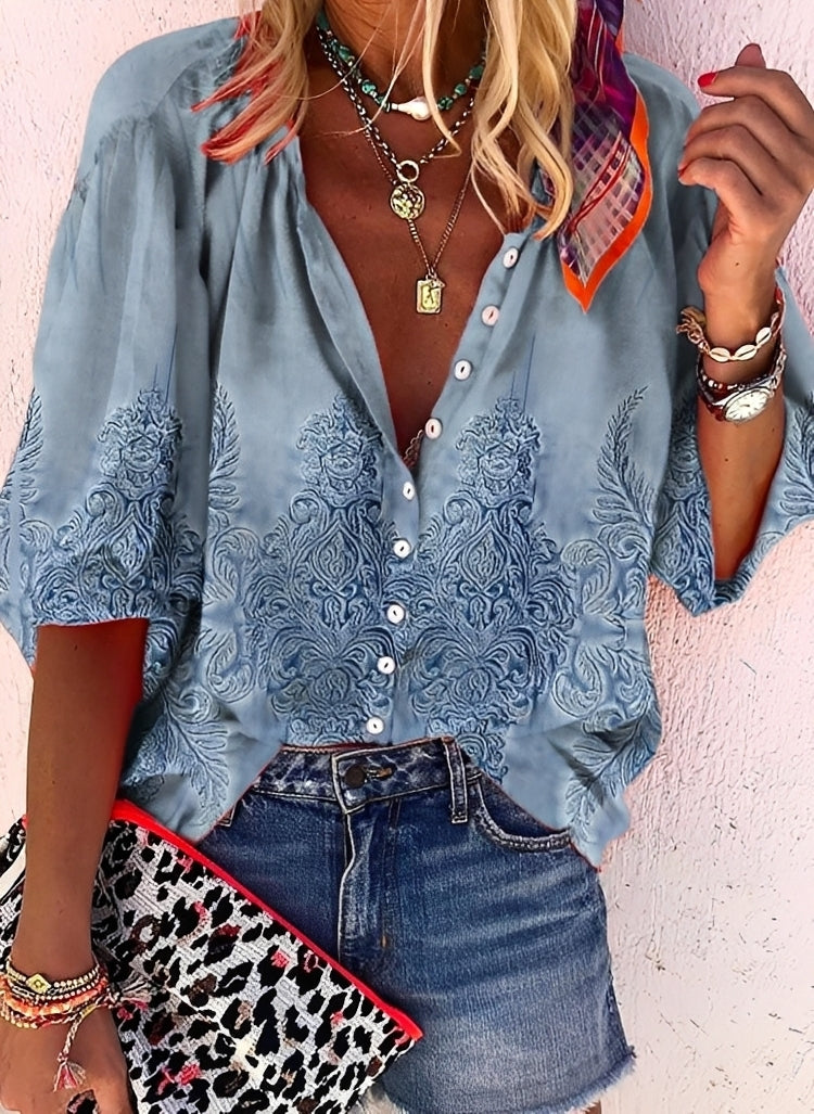 Kristina - Kolorowa, luźna bluzka dla kobiet