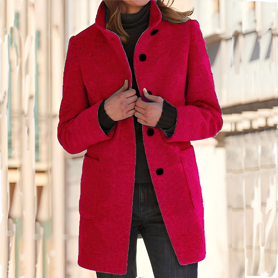 Tatienne - Damski długi nowoczesny płaszcz zimowy