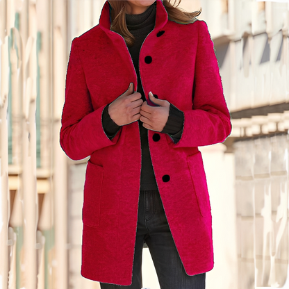 Tatienne - Damski długi nowoczesny płaszcz zimowy