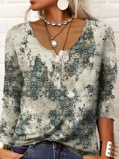 Jennelle - Stylowa bluzka z guzikami dla kobiet