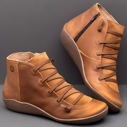 Emma - Damskie wygodne codzienne buty skórzane