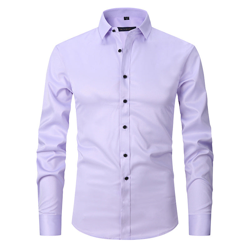 Jaren - Męska elegancka koszula stretch z długim rękawem