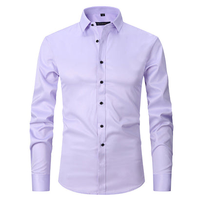 Jaren - Męska elegancka koszula stretch z długim rękawem