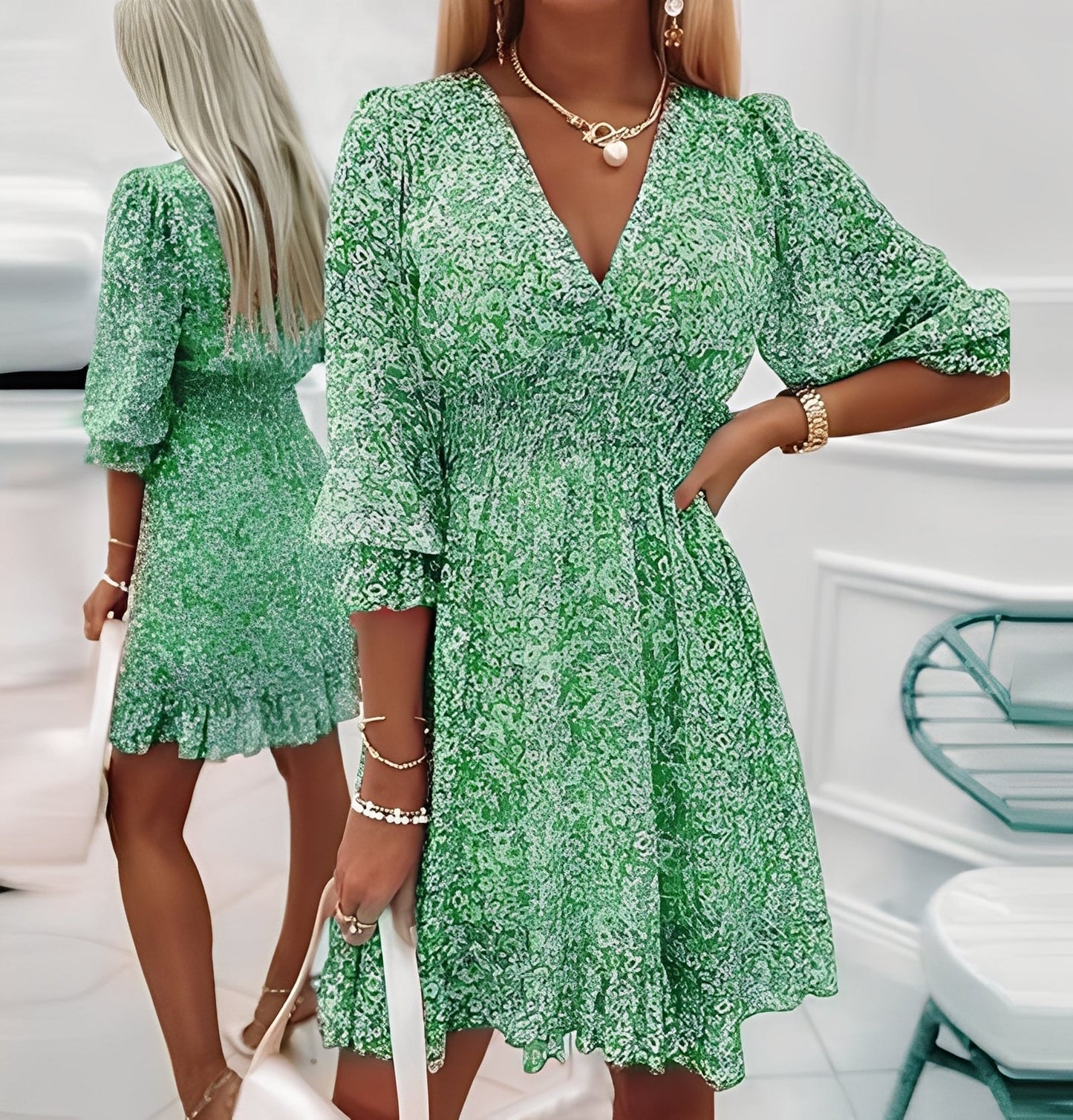 Jeanine - Szykowna sukienka swetrowa dla kobiet