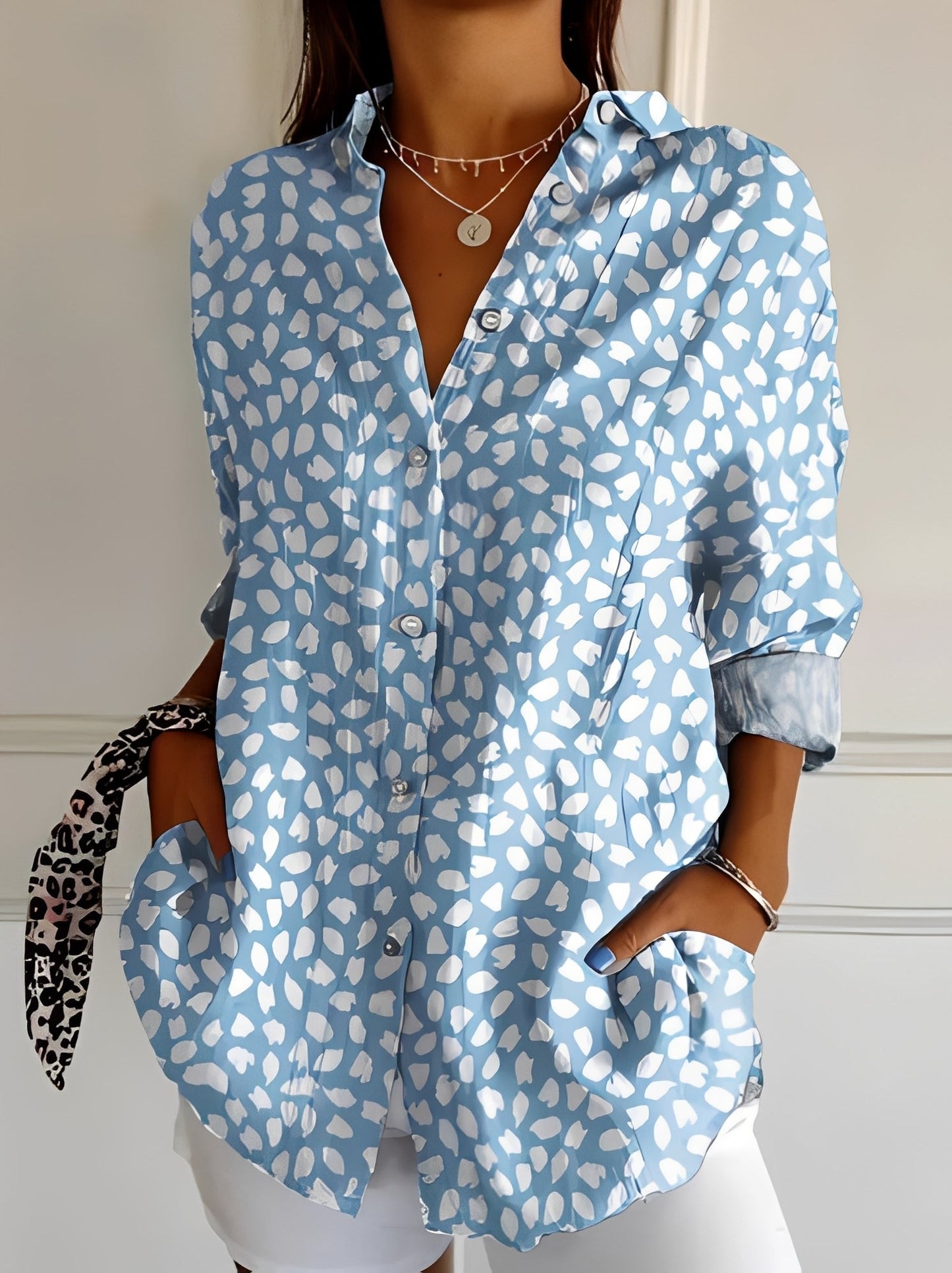 Jessica - Stylowa bluzka z kwiatowym wzorem dla kobiet