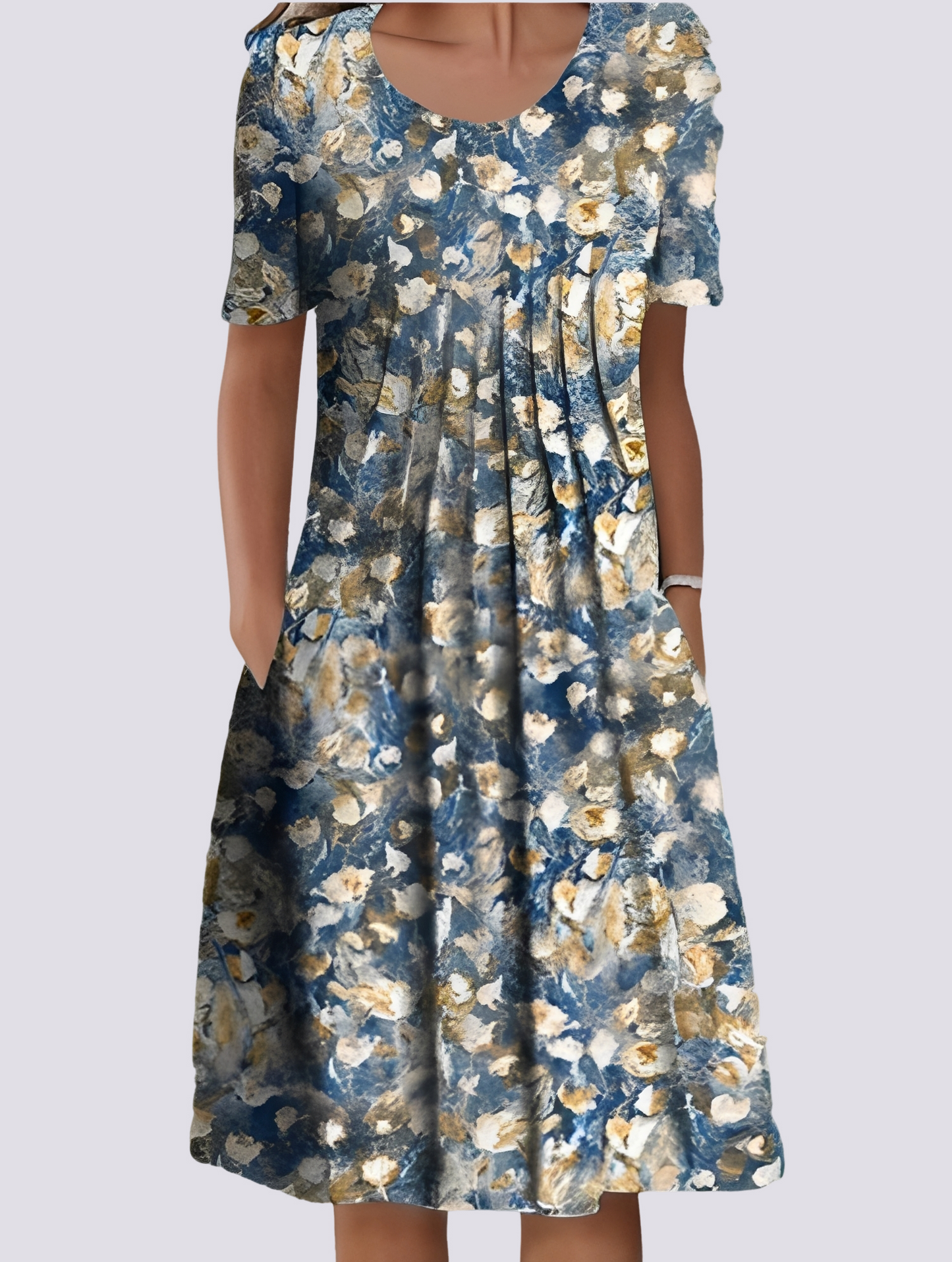 Aminah - Luźna Sukienka z Kwiatowym Wzorem dla Kobiet