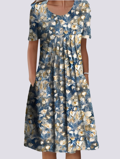 Aminah - Luźna Sukienka z Kwiatowym Wzorem dla Kobiet