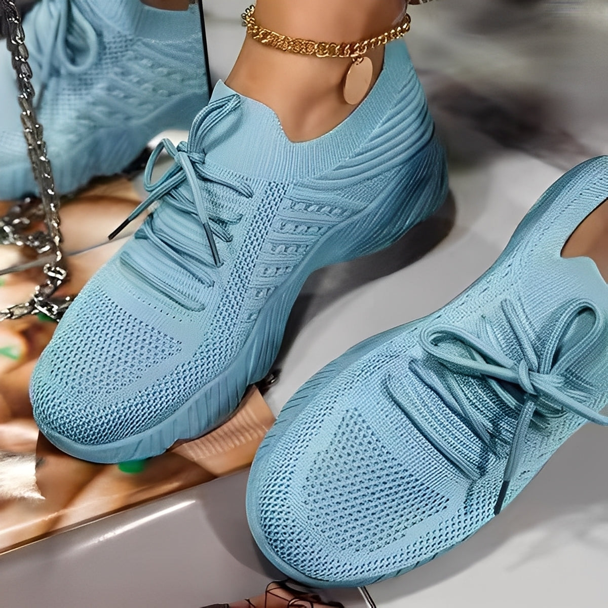 Eleanore - Damskie buty na co dzień z wytrzymałą gumową podeszwą