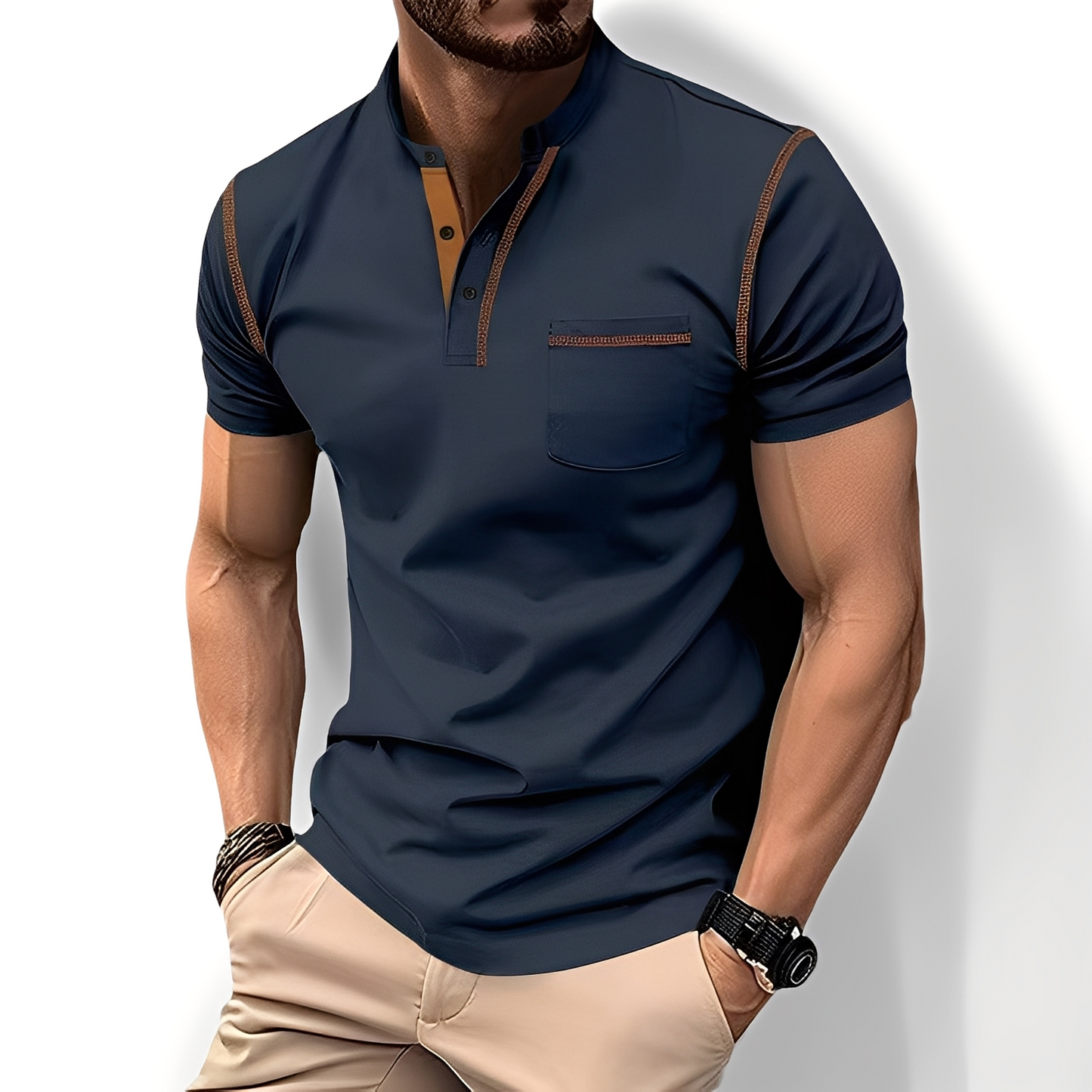 Brandon - Elegancka, komfortowa męska koszulka polo