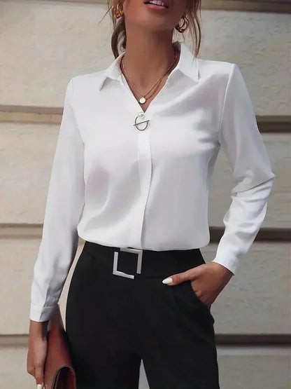 Marit – Formalna Bluzka z Długim Rękawem