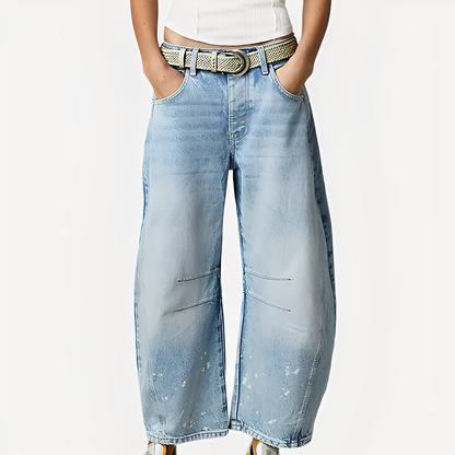 Celestine - Damskie jeansy o szerokim fasonie w tradycyjnym stylu