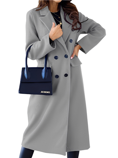Jocelin - Stylowy, ciepły płaszcz dwurzędowy dla kobiet