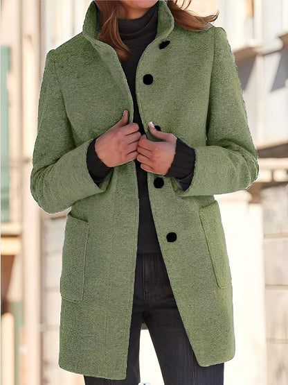 Michele - Damski płaszcz wełniany odporny na wiatr