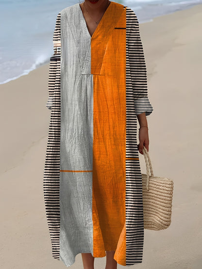 Jean - Stylowa, luźno szyta, średniej długości sukienka dla kobiet