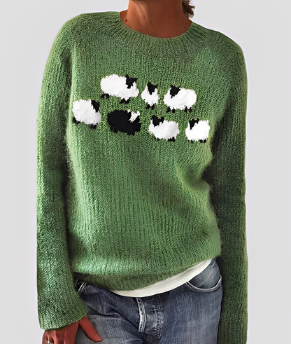 Christal - Stylowy sweter wełniany o luźnym splocie dla kobiet