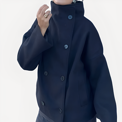 Carolyn - Elegancka wełniana kurtka jednorzędowa dla kobiet