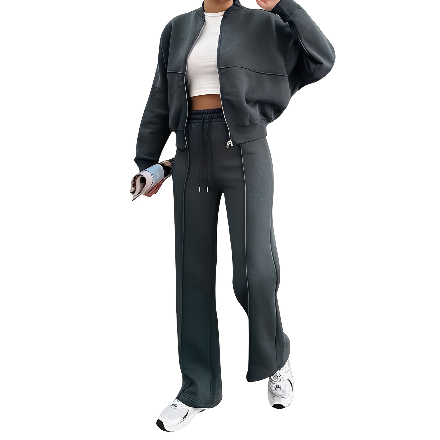 Nina - Nowoczesny dwuczęściowy zestaw wypoczynkowy dla kobiet