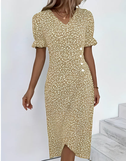 Rachael - Swobodne sukienka kopertowa w kwiatowy wzór dla kobiet