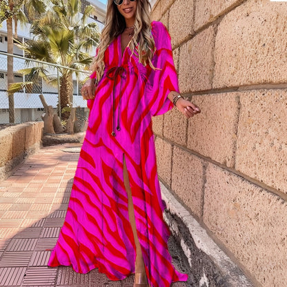 Elizabeth - Stylowa, nieregularna suknia maxi dla kobiet