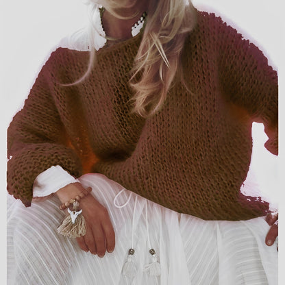 Caroline - Komfortowy, swobodnie dziany sweter damski