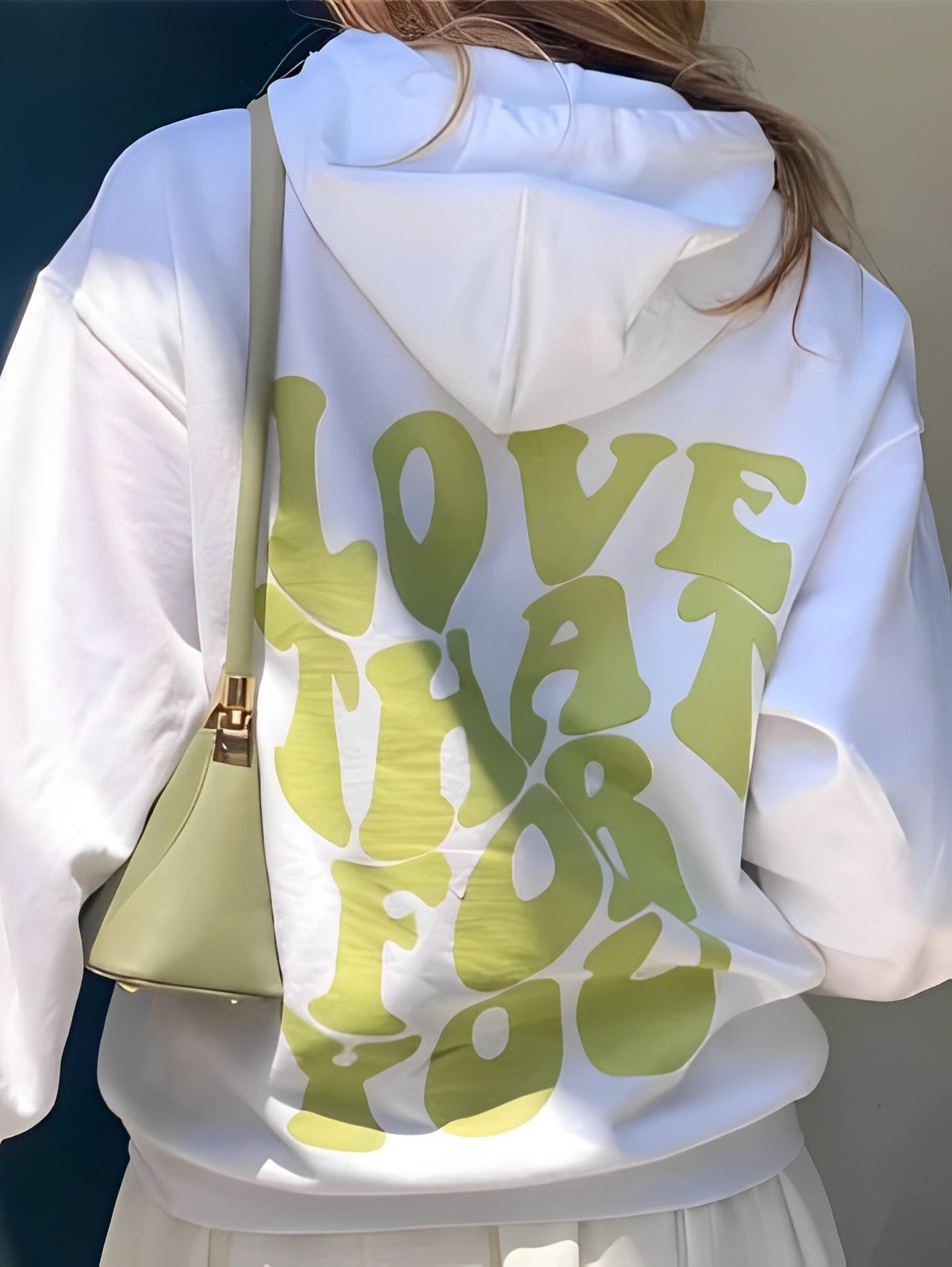 Rebeccah - Luźny kobiecy hoodie z nadrukiem