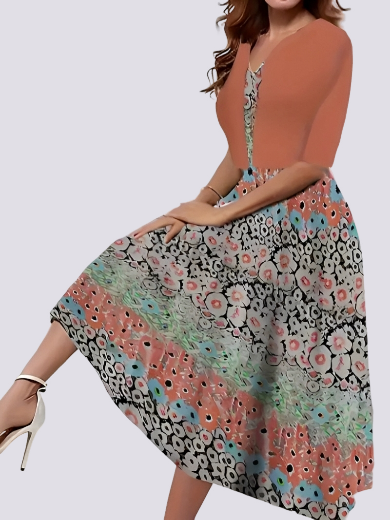 Jessica - Stylowe dwuczęściowe set z długą sukienką dla kobiet