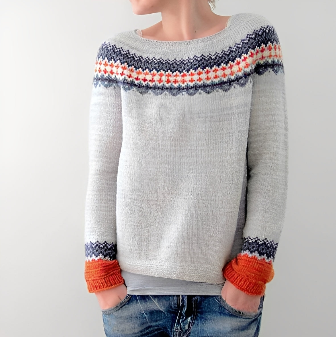 Maryann - Elegancki retro sweter dla kobiet