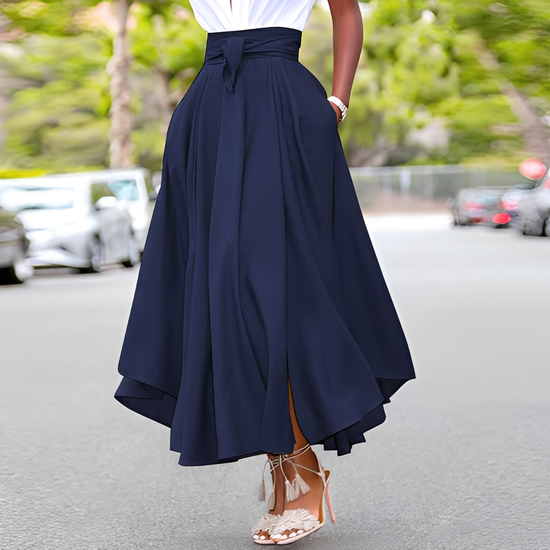 Irine - Stylowa długa plisowana spódnica damska