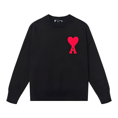 Aurélia - Damski sweter z haftowanym sercem