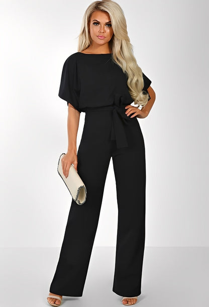 Hazel - Stylowy kombinezon z paskiem dla kobiet