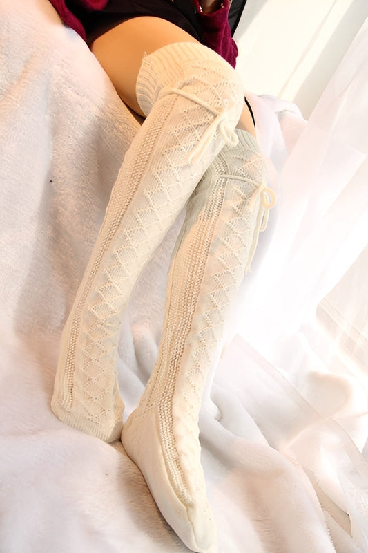 Rozanne - Eleganckie, ciepłe skarpety nad kolano dla kobiet