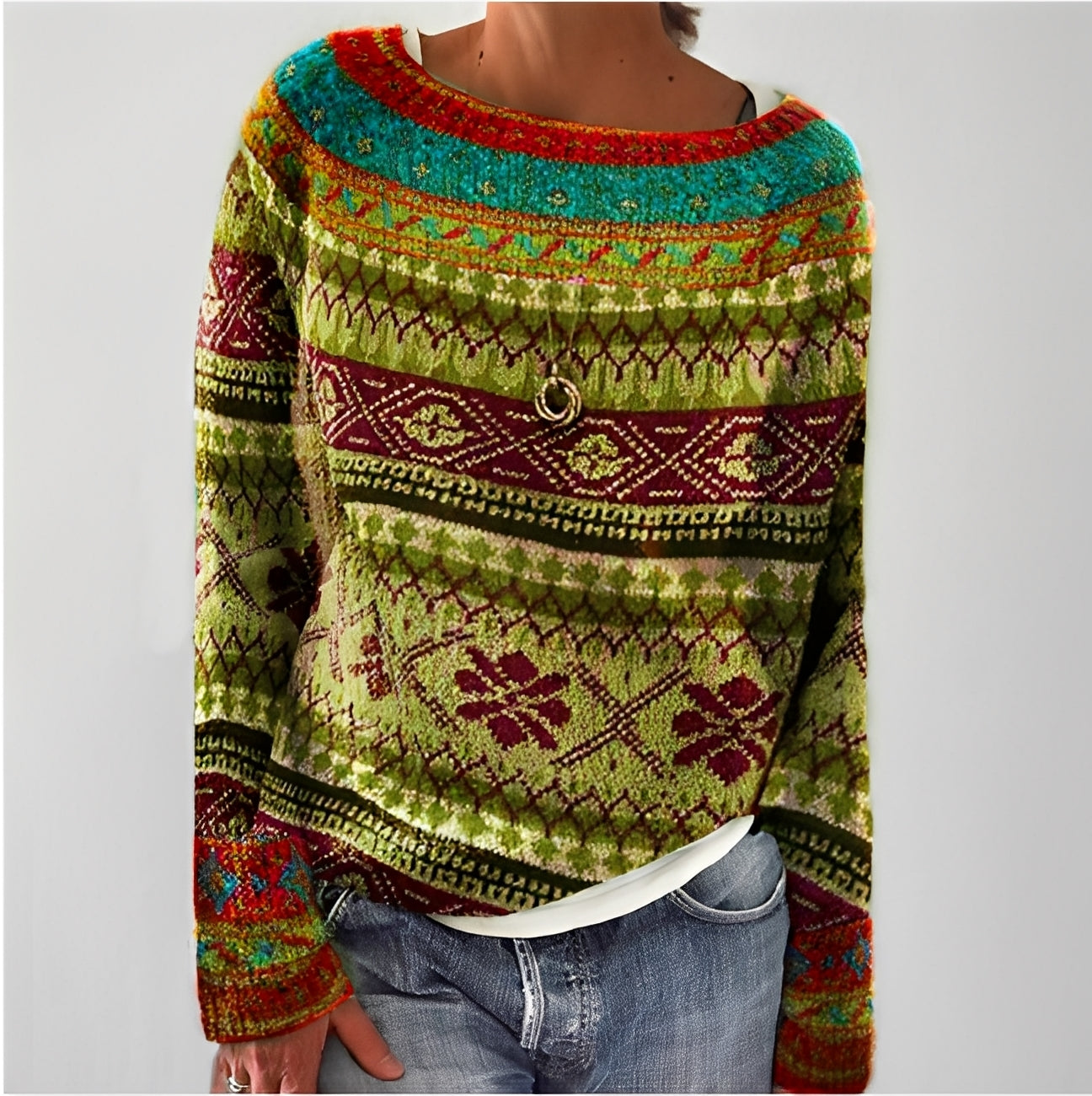Maryann - Elegancki retro sweter dla kobiet