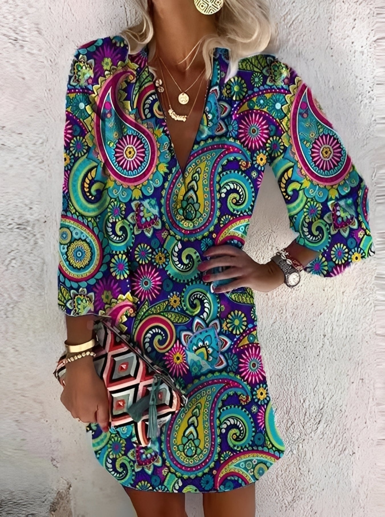 Shania - Stylowe Boho-Minikleid dla Damen