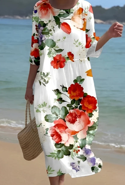 Lowri - Stylowa sukienka w kwiatowy wzór dla kobiet