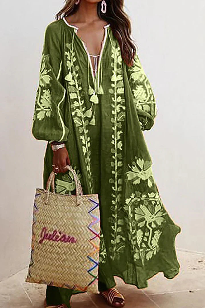 Nelia - Letnia Sukienka Boho w Kwiaty Breezy