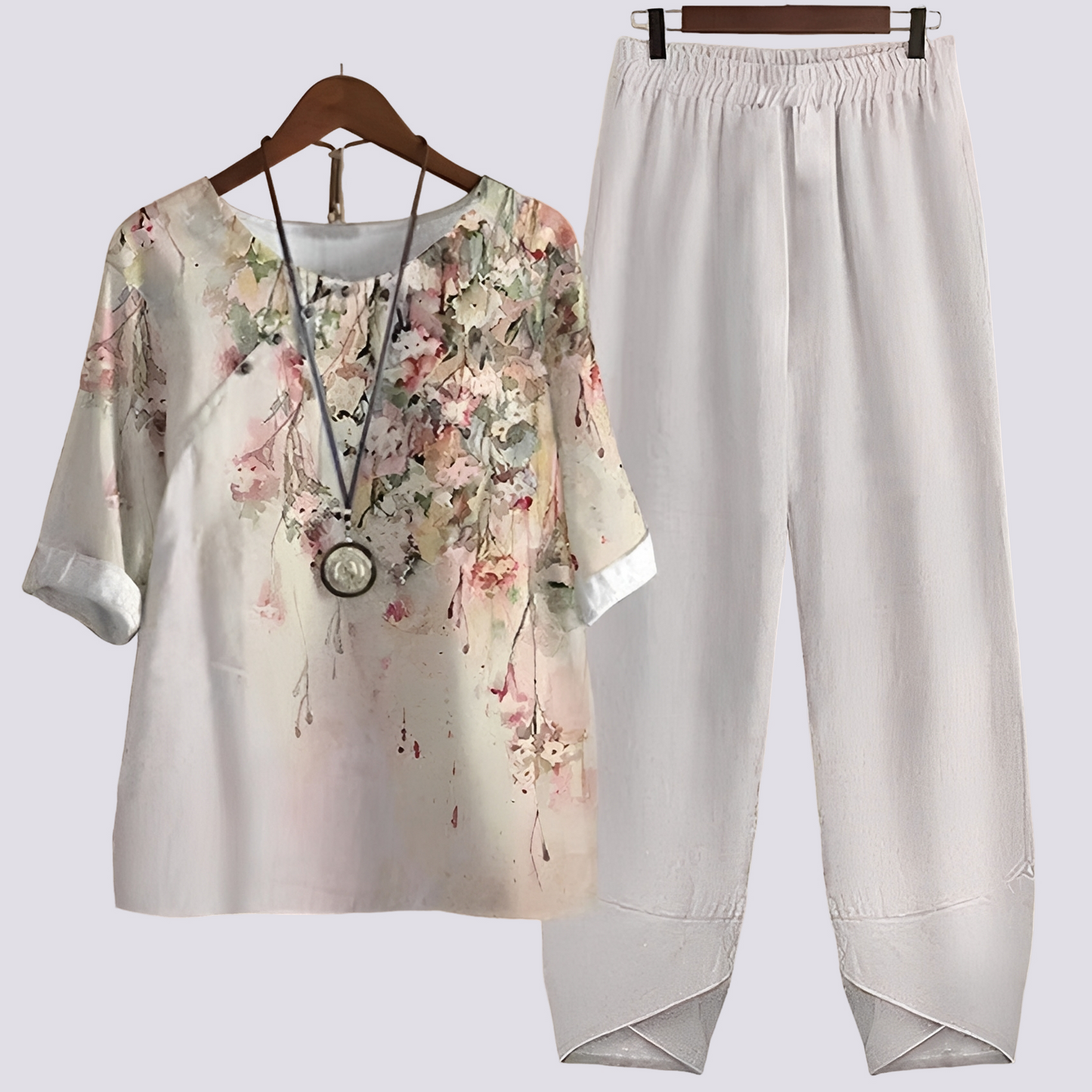 Jodie - Stylowy, wygodny zestaw z nadrukiem dla kobiet