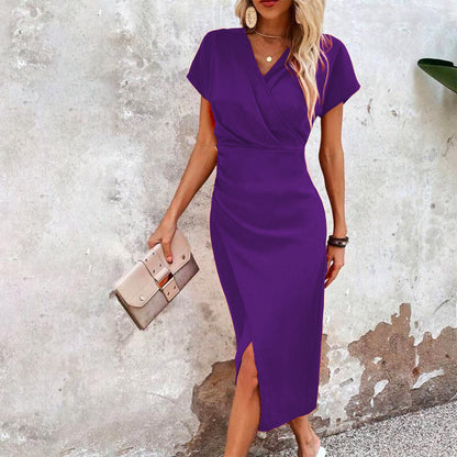 Ellia - Elegancka, taliowana sukienka midi dla kobiet