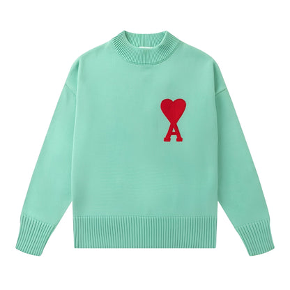 Aurélia - Damski sweter z haftowanym sercem