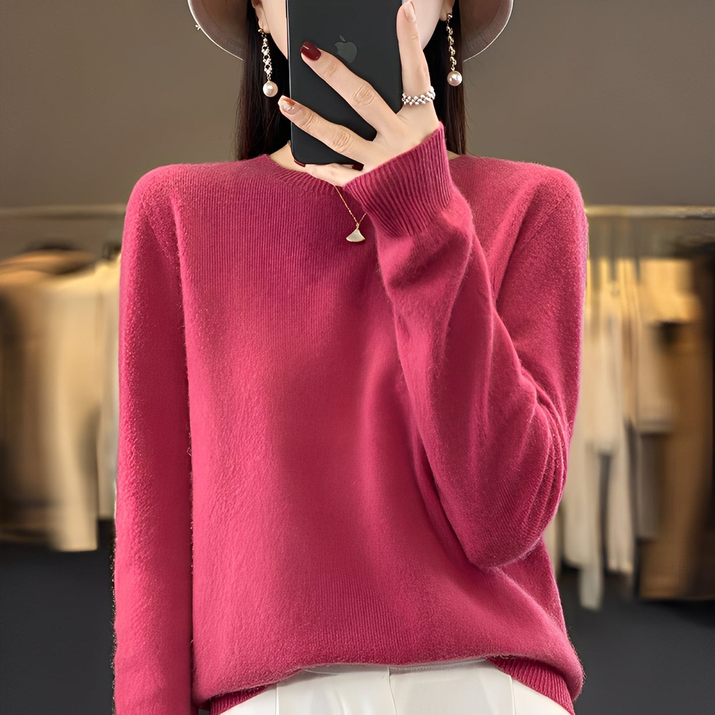 Cheyanne - Elegancki kaszmirowy sweterek damski