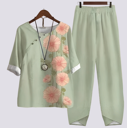 Jodie - Stylowy, wygodny zestaw z nadrukiem dla kobiet