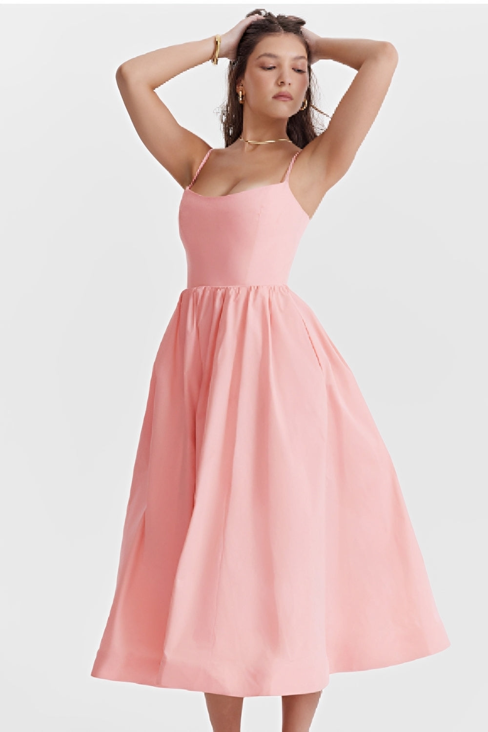 Bonnie - Swobodne, otwarte na plecach sukienka na ramiączka dla kobiet