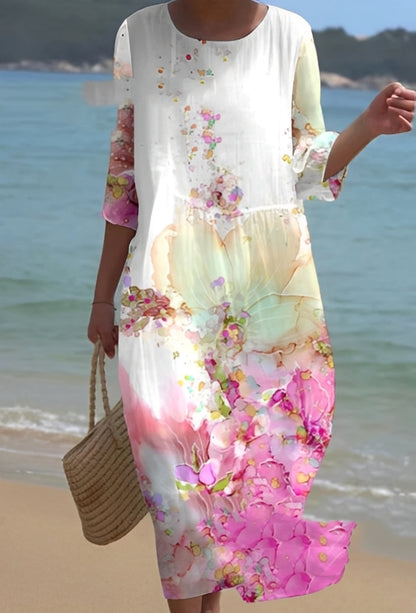 Lowri - Stylowa sukienka w kwiatowy wzór dla kobiet