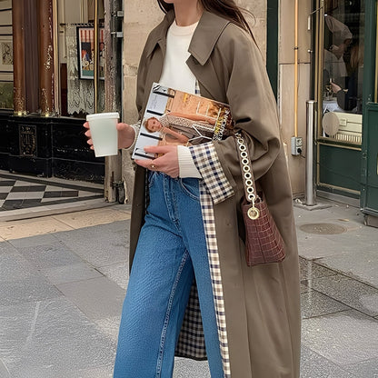 Connie - Nowoczesny długi płaszcz przeciwdeszczowy dla kobiet