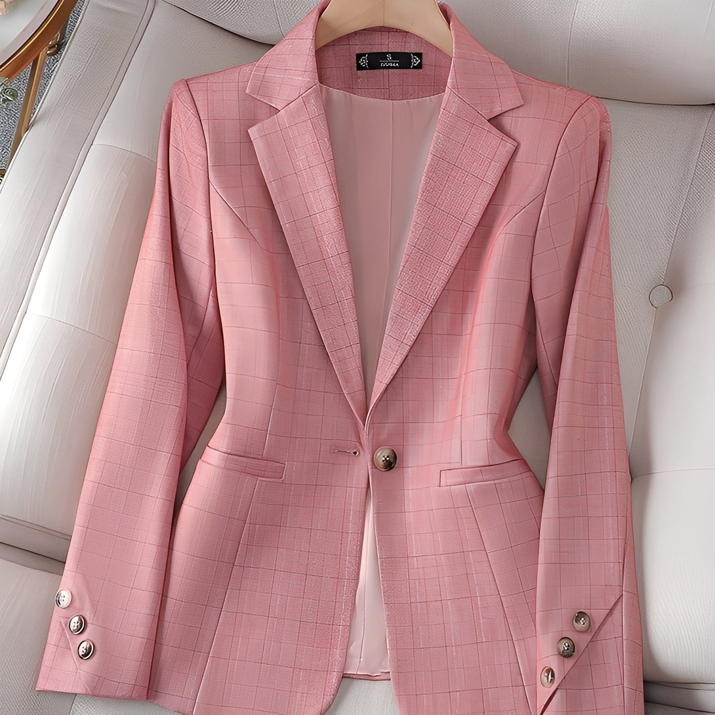 Claudia - Elegancki damski blezer w kratkę