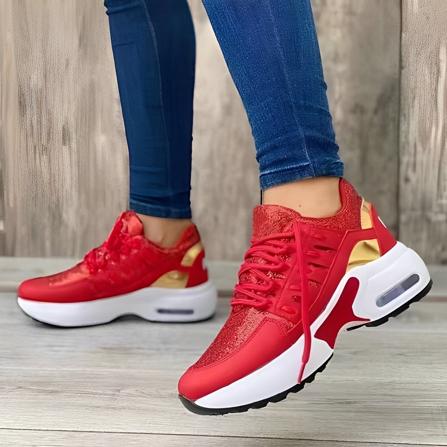 Evaline - Luźne Buty Sportowe z Siatki dla Kobiet